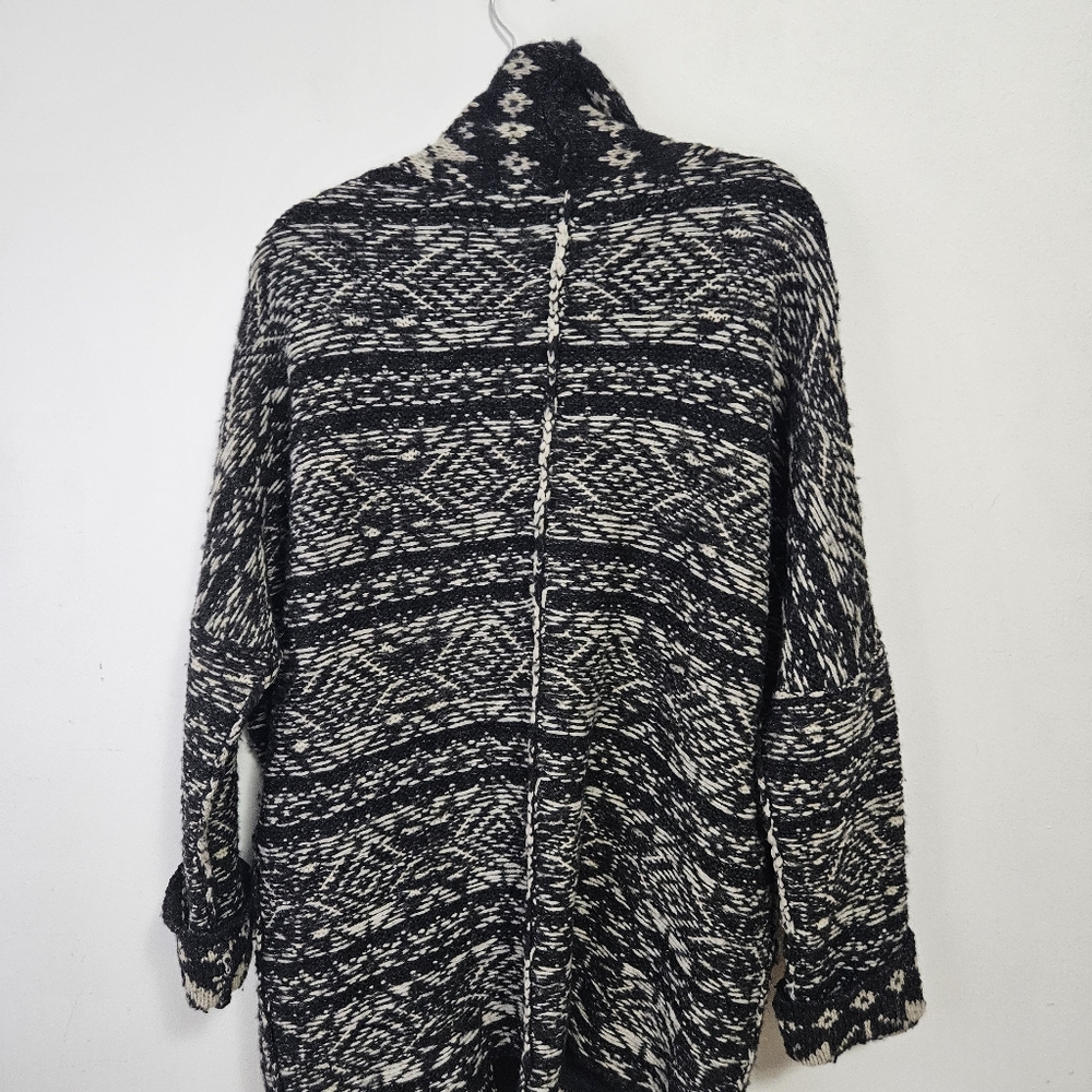 Free People Hidden Snowflake Oversize Cardigan XS Wool Boho - Picture 13 of 13